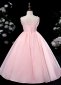 Pink Girls Princess Spaghetti Straps Big Bow Party Dress 2