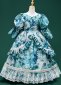 Birthday Girl Vinatge Ball Gown Children Brocade Jacquard Oil Painting Dresses
