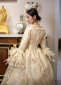 Champagne Victorian Dresses Square Collar Jacquard Vintage Party Ball Gown 4