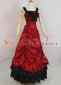 Red Spaghetti Strap Southern Belle Victorian Ball Gown