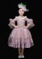Kids Southern Belle Pink Ball Gown Girls Masquerade Party Dress