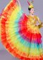 Rainbow Tulle Ruffled Dancing Dresses Professional Outfit