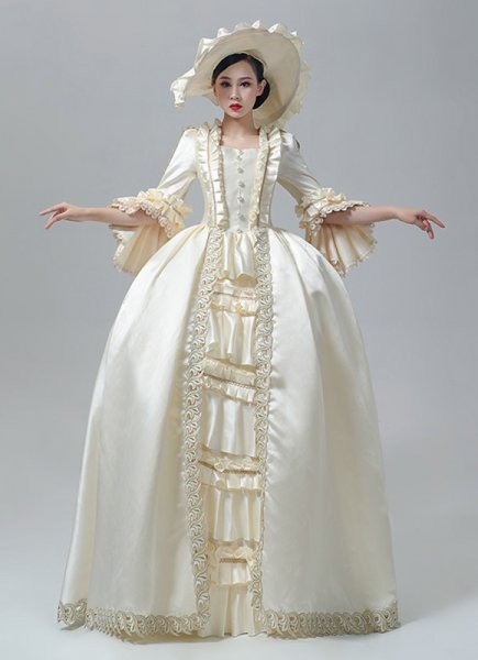 Ivory Marie Antoinette Dresses 18th Century Dress Rococo Party Priness Dress