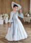 Light Blue Floral Girls Historical Victorian Ball Gown Dress 2