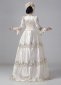 Women Satin Baroque Masquerade Dress Ivory Victorian Bustle Dresses 4