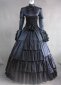 Black Long Sleeves Black Gothic Victorian Style Dress