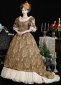 Gold Embroidery Victorian Ball Gown 4