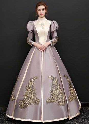 白雪姫パーティーパフスリーブドレスビクトリアンクイーンシアターステージ服