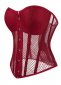 Bride White Red Sexy Mesh Overbust Corset 1