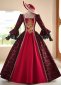 Burgundy Renaissance Masquerade Party Dress