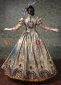 Gold Half Sleeves Embroidered Vintage Rococo Masquerade Ball Gown Dress 3