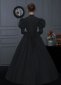 Gothic Victorian Black Dress Steampunk Historical Halloween Funeral Costume 4