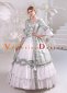 Women Navy Renaissance Victorian Prairie Dress Gown 1