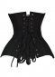 Black Victorian Historically Inspired Underbust Corset Hip Gores 1