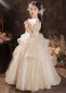 Flower Girls White Princess Mesh Wedding Dress 1