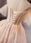 Pink Embroidery Bead Off The Shoulder Short Cocktail Ball Gown 4