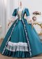 Renaissance Retro Green Masked Prom Dress Ball Gown