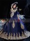 Navy Blue Embroidered Rococo Medieval Victorian Period Dresses Theater Costume 4