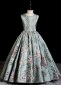 Children Vintage Brocade Jacquard Sleeveless Masquerades Party Dress