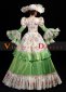 Green Long Sleeves Lace Rococo Southern Belle Ball Dress 3