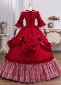 Renaissance Vintage Red Historical Wedding Ball Gown Prom Dress 3