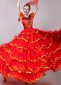 Classic Red Spanish FlamencoPractice Dance Dress 1