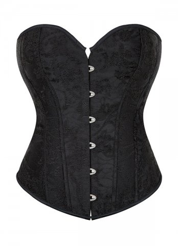 Black Jacquard Overbust Corset