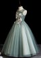 Little Girls Sleeveless Embroidery Applique Tulle Graduation Dresses 2