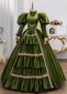 Green Victorian Style Ball Gown Masquerade Holiday Dress 2