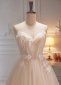Brides White Tulle Spaghetti Strap Appliquesp Wedding Dress 2