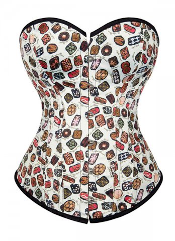 Vintag 1920s Printed Overbust Corset