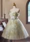 Applique Tulle Off the Shoulder Short Formal Dress
