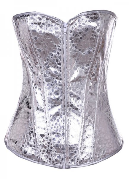 Sexy Silver Whales Sequins Women Bustier