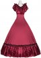 Wine Red Victorian Ball Gown Old West Saloon Girl Dress
