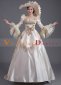 Champagne Baroque Rococo Wedding Victorian Dress With Long Tail 2