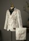 Kids Boys Brocade Jacquard Beading Formal Blazer Suits Set 4