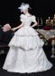 18th Century Southern Belle Floral Princess White Dresses 3