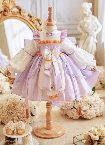 Baby Purple Japanese Anime Cosplay Lolita Dresses Girls Halloween Party Dress