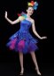 Girls Diagonal Shoulder Sequin Club Tutu Dress 1