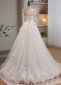Simple White Ball Gown Satin Lace up Wedding Dress 1