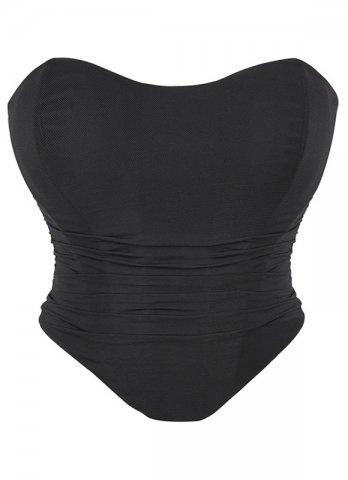 Black Mesh Sexy Overbust Corset