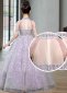 Children Halter Neck Tulle Sequin Party Formal Graduations Dresses 5
