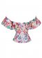 Chiffon Printed Off Shoulder Bustier 02