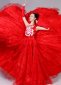 One Shoulder Full Circle Formal Dresses Red