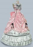 Women Vintage Pink 1880s 1890s Blue Pink Southern Belle Dress Sallon Girl Costume