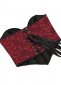 Burgundy Lace Covered Sexy Overbust Corset 2