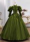 Green Victorian Style Ball Gown Masquerade Holiday Dress 4