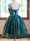 Green Spaghetti Straps Prom Party Dress 2