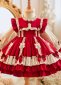 Christmas Children Princess Red Lolita Party Mini Dress