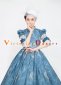 Blue Floral Vintage Rococo Photography Clothing Reenactment Costume 5